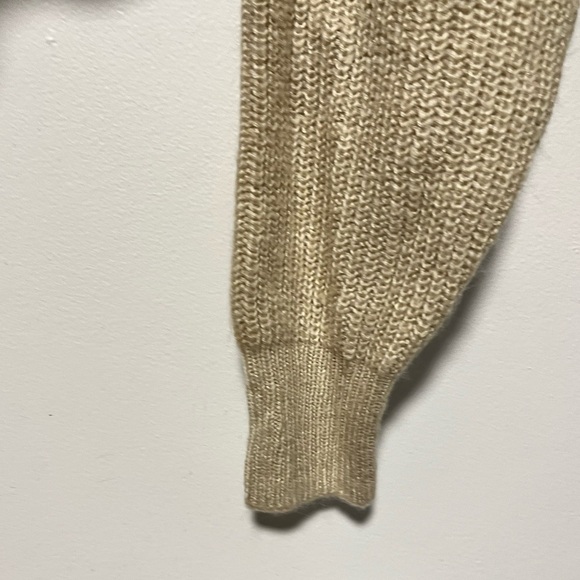 H&M Divided Beige Knit Lace-Up Sweater Size Small - Picture 14 of 14